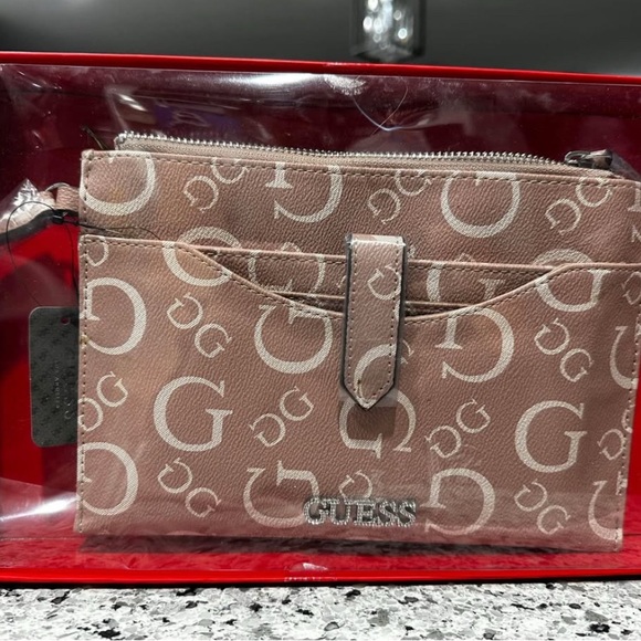Guess Mauve Monogram Clutch - Picture 2 of 2